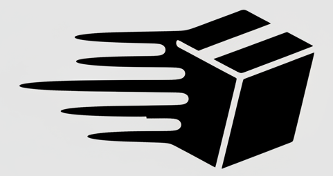 Fast shipping logo in black, with background F5F5F5 color